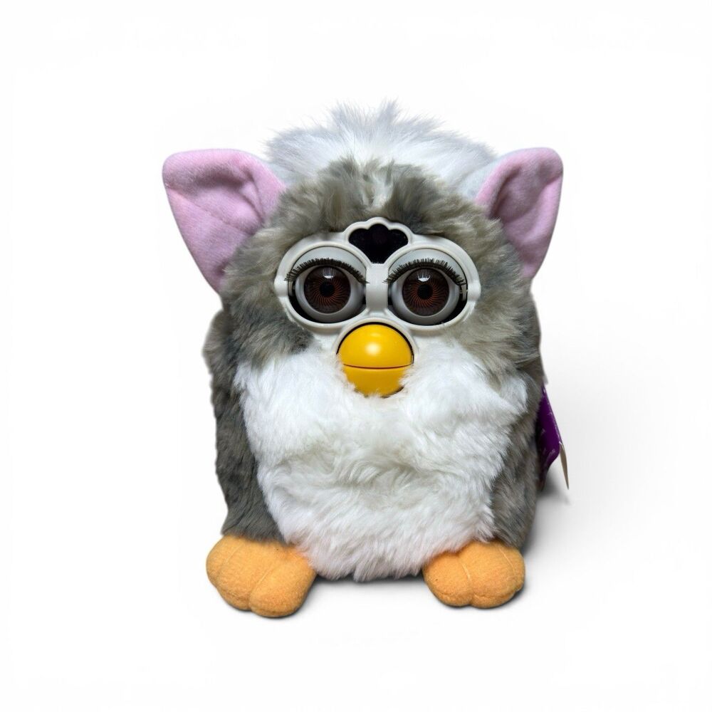 First Edition Original 1998 Furby 70-800 Tiger Electronics Grey White Parts Only